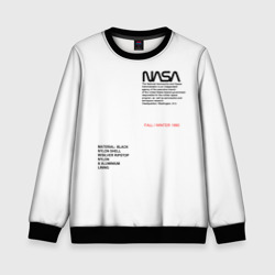 Детский свитшот 3D NASA белая форма НАСА white uniform