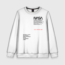 Детский свитшот 3D NASA белая форма НАСА white uniform