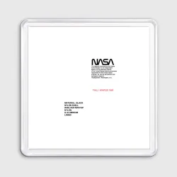 Магнит 55*55 NASA белая форма НАСА white uniform