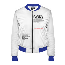 Женский бомбер 3D NASA белая форма НАСА white uniform