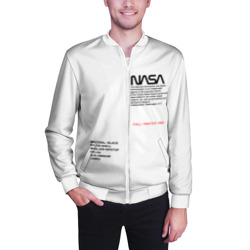 Мужской бомбер 3D NASA белая форма НАСА white uniform - фото 2