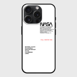 Чехол силиконовый для Apple iPhone 15 Pro матовый NASA белая форма НАСА white uniform
