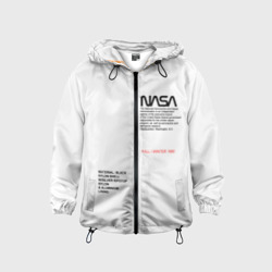 Детская ветровка 3D NASA белая форма НАСА white uniform