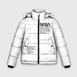 Зимняя куртка для мальчиков 3D NASA белая форма НАСА white uniform