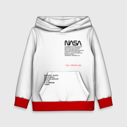 Детская толстовка 3D NASA белая форма НАСА white uniform