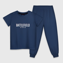 Детская пижама хлопок Battlefield 2042 logo glitch