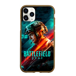 Чехол для iPhone 11 Pro матовый Battlefield 2042 game art