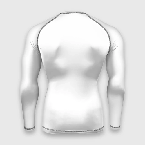 Мужской рашгард 3D с принтом Чб Неко в лифчике, вид сзади #1