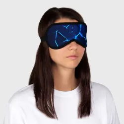 Маска для сна 3D 3D плиты neon steel неоновые плиты - фото 2