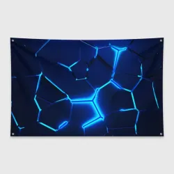 Флаг-баннер 3D плиты neon steel неоновые плиты