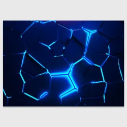 Поздравительная открытка 3D плиты neon steel неоновые плиты