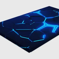 Холст прямоугольный 3D плиты neon steel неоновые плиты - фото 2