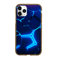 Чехол для iPhone 11 Pro Max матовый 3D плиты neon steel неоновые плиты