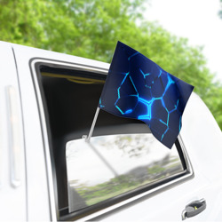 Флаг для автомобиля 3D плиты neon steel неоновые плиты - фото 2
