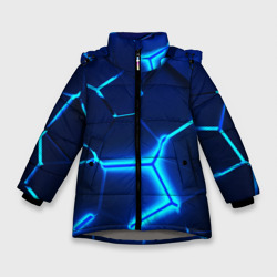 Зимняя куртка для девочек 3D 3D плиты neon steel неоновые плиты