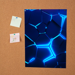 Постер 3D плиты neon steel неоновые плиты - фото 2