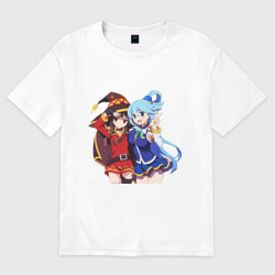 Женская футболка хлопок Oversize Aqua Meg