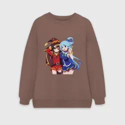 Женский свитшот oversize без начеса хлопок Aqua Meg