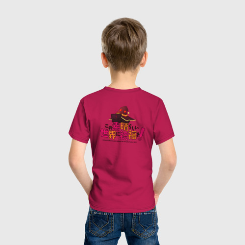 Детская футболка хлопок Meg Black Cаt, цвет маджента - фото 4