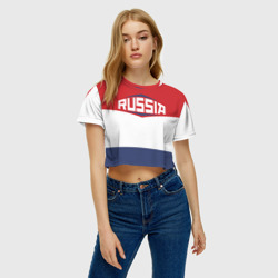 Женская футболка Crop-top 3D Russia - фото 2