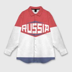 Женская рубашка oversize 3D Russia