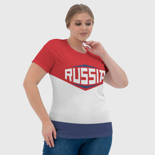 Женская футболка 3D Russia, цвет 3D печать - фото 6