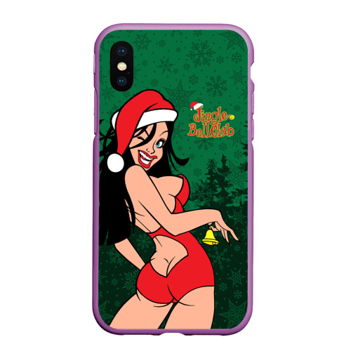 Чехол для iPhone XS Max матовый Jingle Bell Club, цвет фиолетовый