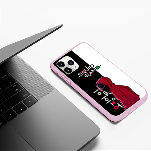 Чехол для iPhone 11 Pro Max матовый Игра в кальмара | SG, цвет розовый - фото 5