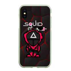 Чехол для iPhone XS Max матовый Squid game black