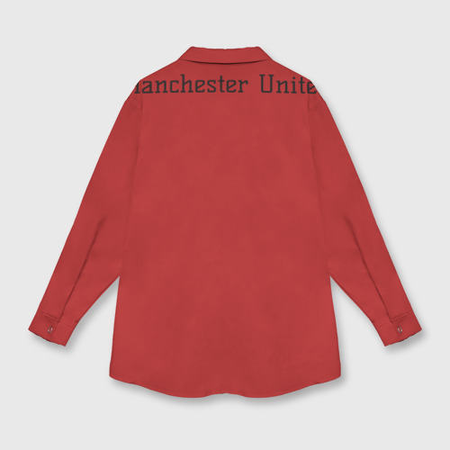 Женская рубашка oversize 3D с принтом Manchester United FC, вид сзади #1