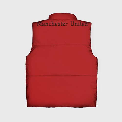 Женский жилет утепленный 3D с принтом Manchester United FC, вид сзади #1