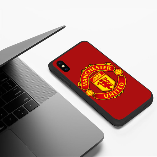 Чехол для iPhone XS Max матовый с принтом Manchester United FC, фото #5