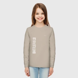 Детский лонгслив хлопок Battlefield 2042 белый логотип - фото 2