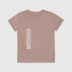 Детская футболка хлопок Battlefield 2042 белый логотип