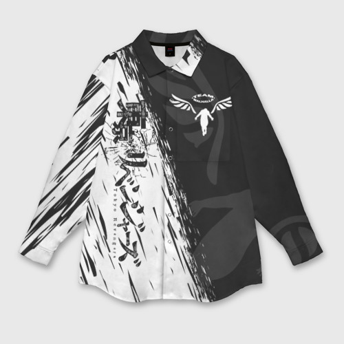 Мужская рубашка оверсайз с принтом Токийские мстители: Walhalla клан, вид спереди №1