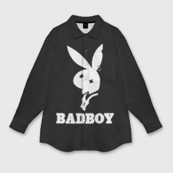 Женская рубашка oversize 3D Bad boy кролик нефор