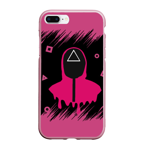 Чехол для iPhone 7Plus/8 Plus матовый Squid game игра в кальмара, цвет розовый