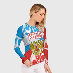 Женский рашгард 3D Россия! Герб - фото 2