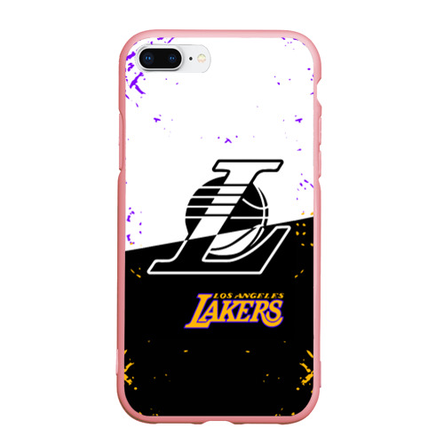 Чехол для iPhone 7Plus/8 Plus матовый с принтом Коби Брайант Los Angeles Lakers,, вид спереди #2