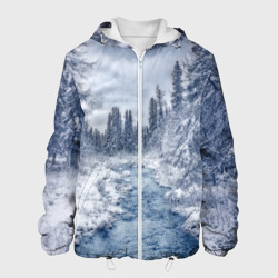 Мужская куртка 3D Снежный пейзаж