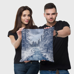 Подушка 3D Снежный пейзаж - фото 2