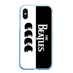 Чехол для iPhone XS Max матовый The Beatles черно - белый партер