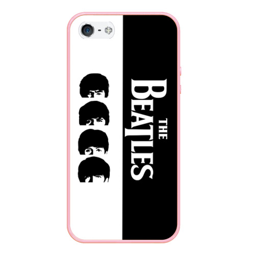 Чехол для iPhone 5/5S матовый The Beatles черно - белый партер, цвет баблгам