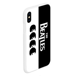 Чехол для iPhone XS Max матовый The Beatles черно - белый партер - фото 2
