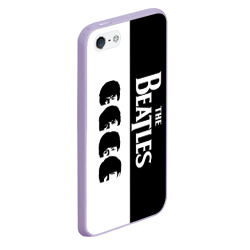 Чехол для iPhone 5/5S матовый The Beatles черно - белый партер - фото 2