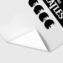 Бумага для упаковки 3D The Beatles черно - белый партер - фото 2