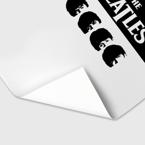 Бумага для упаковки 3D The Beatles черно - белый партер - фото 3