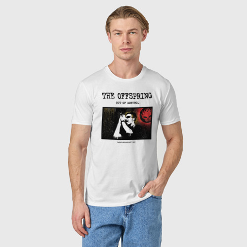 Мужская футболка хлопок The Offspring out of control, цвет белый - фото 3