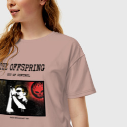 Женская футболка хлопок Oversize The Offspring out of control - фото 2