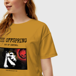 Женская футболка хлопок Oversize The Offspring out of control - фото 2